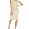 Adrianna Papell Metallic Jacquard Sheath Dress