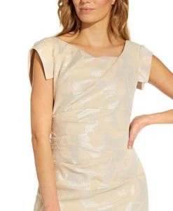 Adrianna Papell Metallic Jacquard Sheath Dress -Anne Klein Sales Store 18891317 fpx