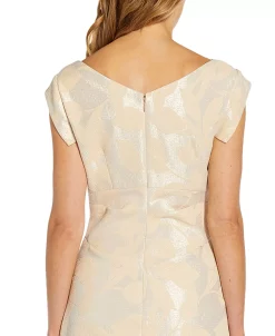 Adrianna Papell Metallic Jacquard Sheath Dress -Anne Klein Sales Store 18891318 fpx