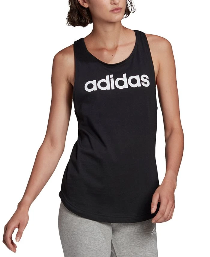 ADIDAS Women's Cotton Essentials Loose Logo Tank Top 1 ADIDAS Women's Cotton Essentials Loose Logo Tank Top