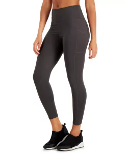 ID Ideology High-Waist Side-Pocket 7/8 Length Leggings, Created For Macy's