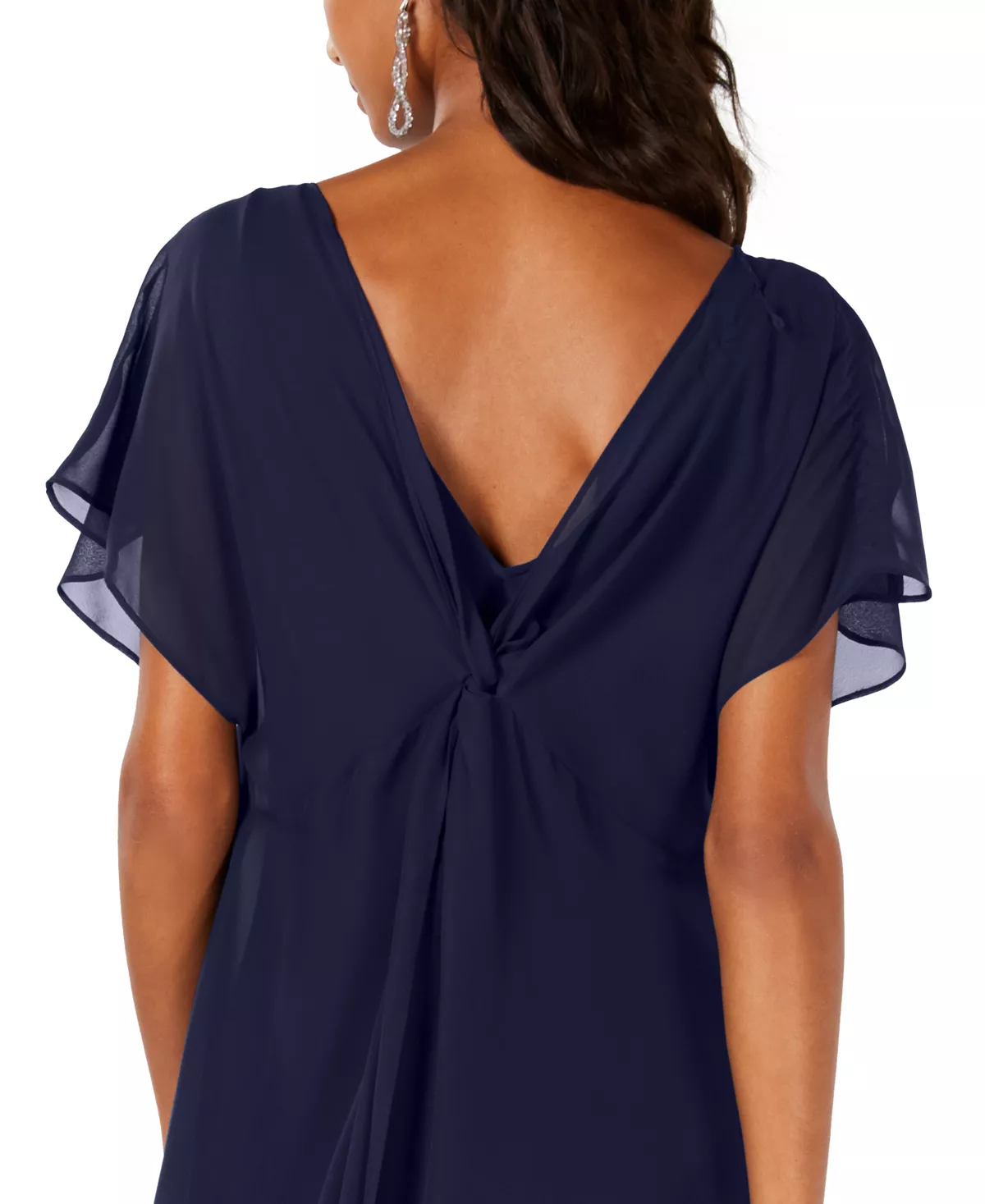 Adrianna Papell Chiffon-Overlay A-Line Dress 5 Adrianna Papell Chiffon-Overlay A-Line Dress - Image 5