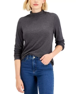 Karen Scott Mock-Neck Top, Created For Macy's 9 Karen Scott Mock-Neck Top, Created For Macy's -Anne Klein Sales Store 19080473 fpx