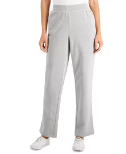 Karen Scott Fleece Knit Mid-rise Solid Pull-On Pants, Created For Macy's -Anne Klein Sales Store 19081119 fpx