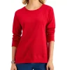 Karen Scott Mini Waffled Crewneck Top, Created For Macy's