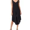 Vince Camuto Solid Tie-Shoulder Cascading Jumpsuit