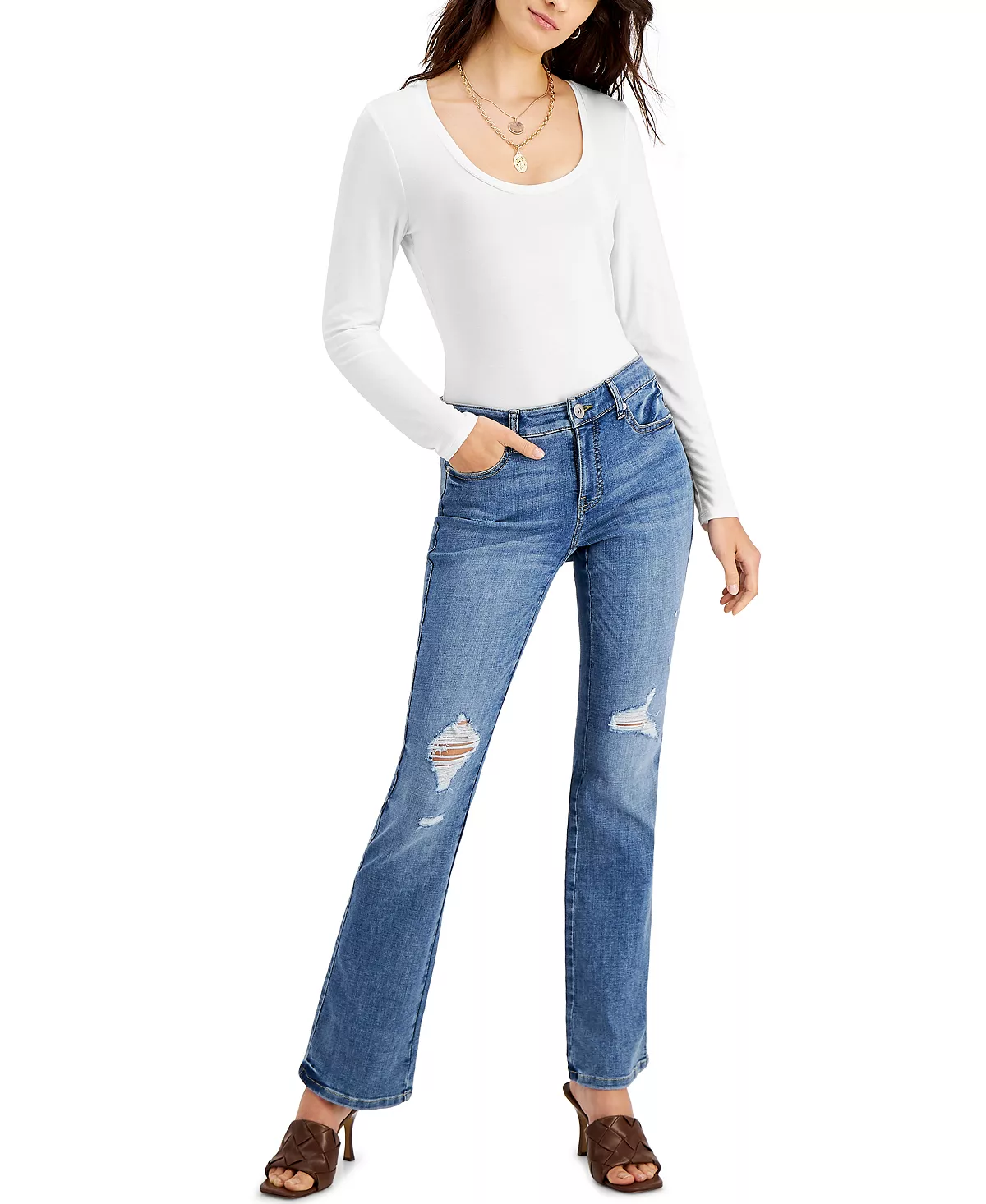 INC International Concepts Women's Scoop-Neck Top, Created For Macy's 3 INC International Concepts Women's Scoop-Neck Top, Created For Macy's - Image 3