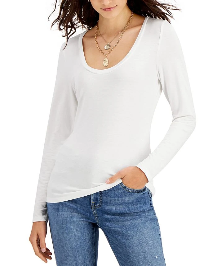 INC International Concepts Women's Scoop-Neck Top, Created For Macy's 1 INC International Concepts Women's Scoop-Neck Top, Created For Macy's