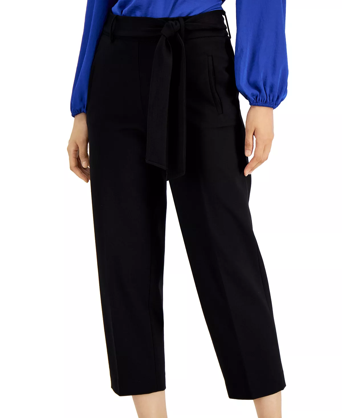 Bar III Women's Tie Front Capris Pants, Created For Macy's 6 Bar III Women's Tie Front Capris Pants, Created For Macy's - Image 6