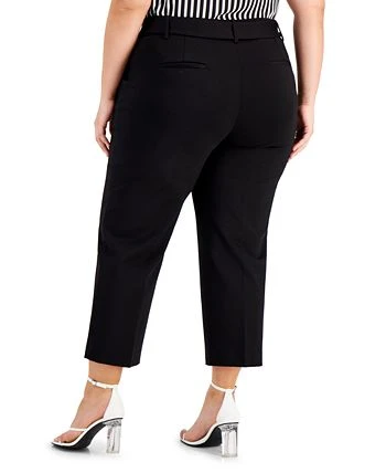 Bar III Plus Size Cropped Tie-Front Pants, Created For Macy's 2 Bar III Plus Size Cropped Tie-Front Pants, Created For Macy's - Image 2