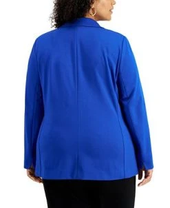 Bar III Plus Size One Button Blazer, Created For Macy's -Anne Klein Sales Store 19382261 fpx