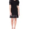 Michael Kors Puff-Sleeve Ruffle-Trim Dress