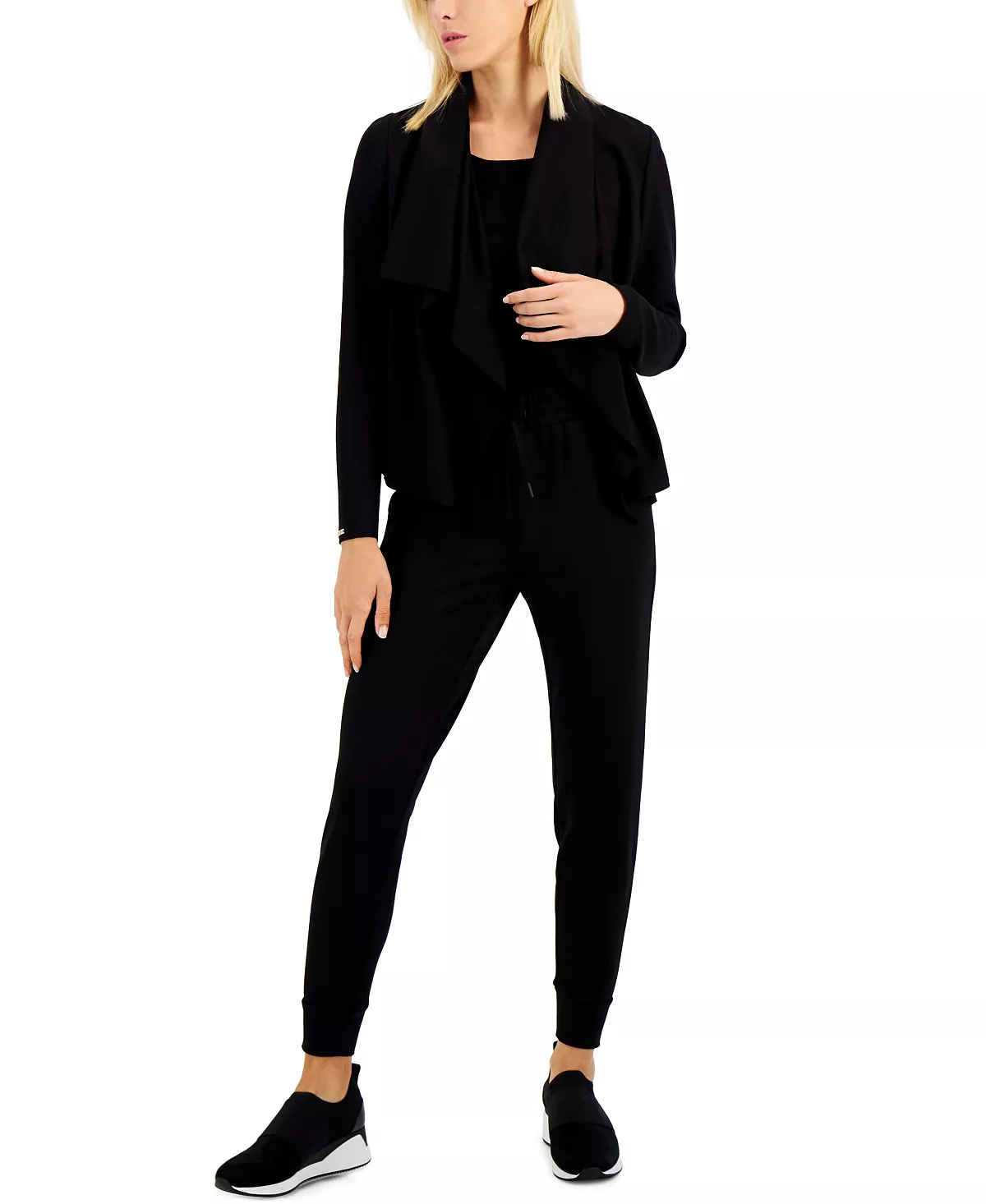 Anne Klein Serenity Drape-Front Jacket 3 Anne Klein Serenity Drape-Front Jacket - Image 3