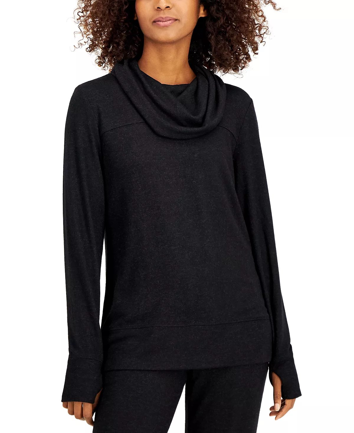 ID Ideology Women's Mushy Knit Cowlneck Top, Created For Macy's 2 ID Ideology Women's Mushy Knit Cowlneck Top, Created For Macy's - Image 2
