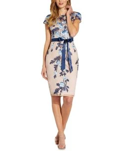 Adrianna Papell Embroidered Sheath Dress
