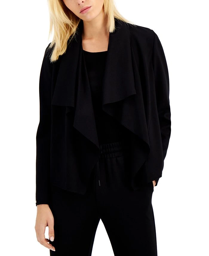 Anne Klein Serenity Drape-Front Jacket 1 Anne Klein Serenity Drape-Front Jacket
