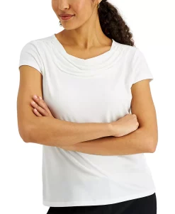 Kasper Women's Cowl-Neck Short-Sleeve Top 16 Kasper Women's Cowl-Neck Short-Sleeve Top -Anne Klein Sales Store 19531036 fpx