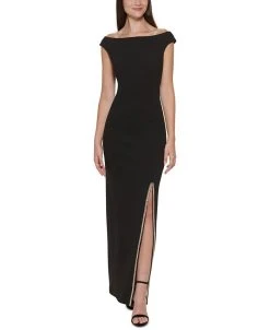 Vince Camuto Side-Slit Gown