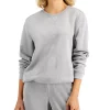Karen Scott Crew Neck Fleece Sweatshirt, Created For Macy's