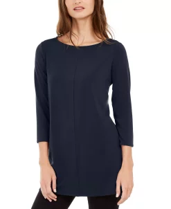 Alfani Women's Boat-Neck 3/4-Sleeve Tunic, Created For Macy's -Anne Klein Sales Store 19584807 fpx