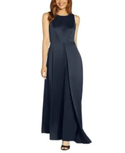 Adrianna Papell Crepe Overlay Jumpsuit