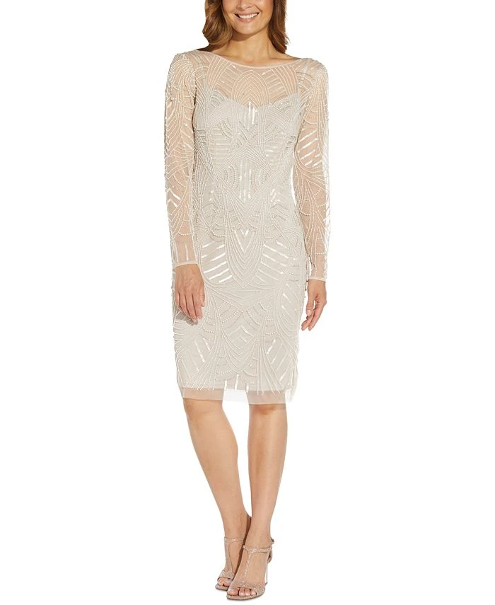 Adrianna Papell Embellished Sheath Dress 1 Adrianna Papell Embellished Sheath Dress