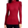 INC International Concepts Women's Puff-Sleeve Turtleneck Top, Created For Macy's