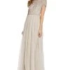 Adrianna Papell Beaded Chiffon Gown