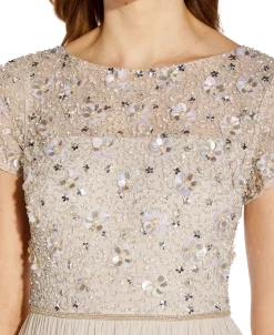 Adrianna Papell Beaded Chiffon Gown -Anne Klein Sales Store 19698349 fpx