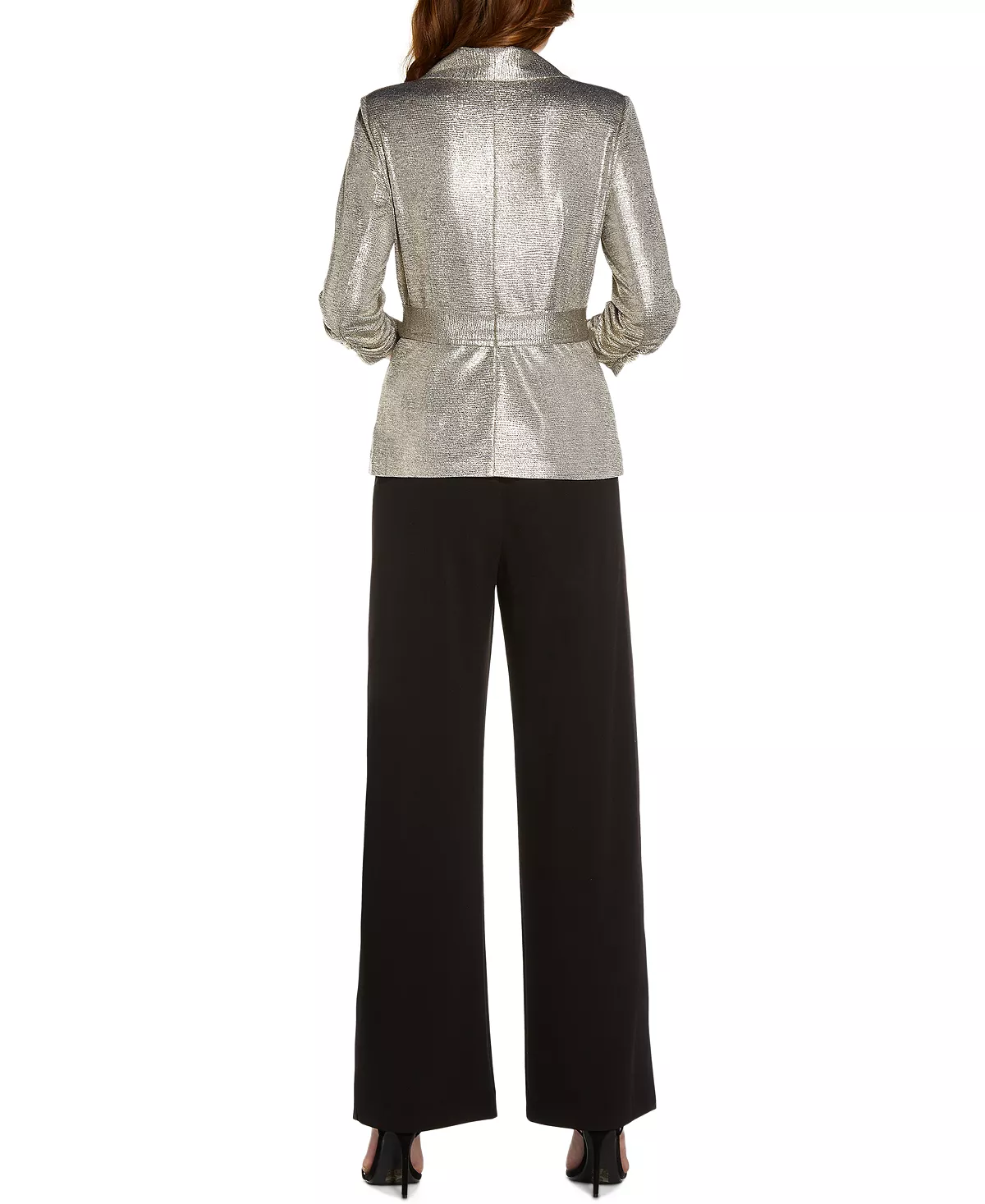 Adrianna Papell Metallic Wrap Top 2 Adrianna Papell Metallic Wrap Top - Image 2