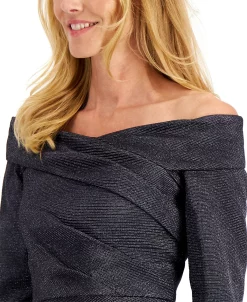 Adrianna Papell Off-The-Shoulder Gown -Anne Klein Sales Store 19829444 fpx