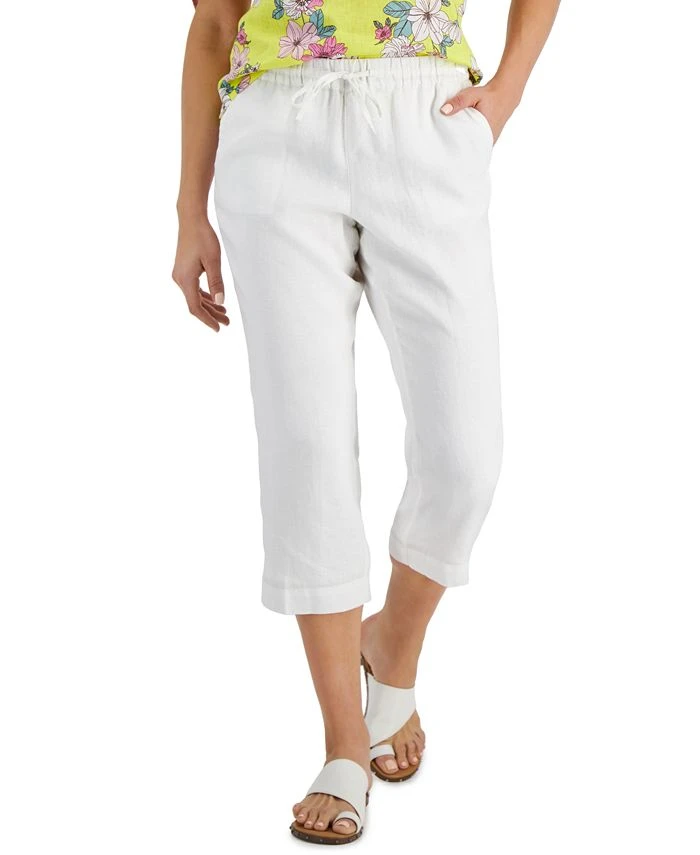 Charter Club Women's Linen Cropped Pants, Created For Macy's 1 Charter Club Women's Linen Cropped Pants, Created For Macy's