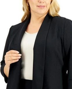 Kasper Plus Size Open-Front Soft Blazer -Anne Klein Sales Store 19865749 fpx