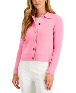 Charter Club Women's Cropped Sweater Blazer, Created For Macy's