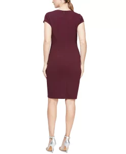 SL Fashions Equinned-Lace-Panel Sheath Dress -Anne Klein Sales Store 19909392 fpx