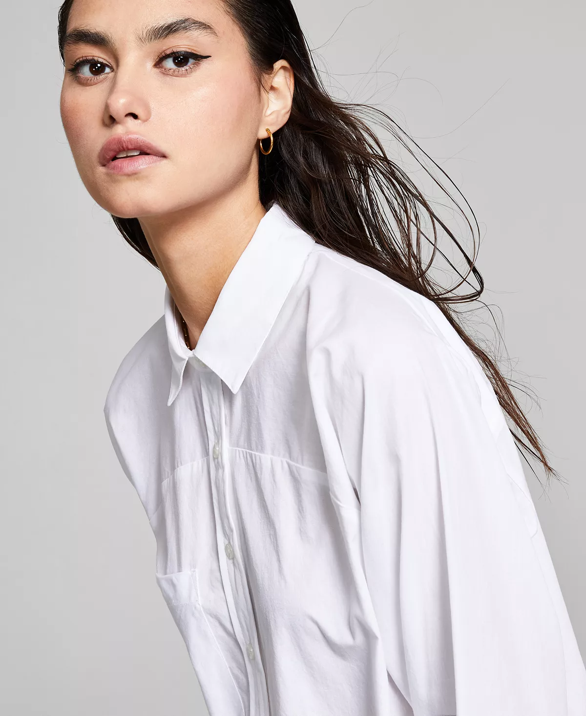 And Now This Women's Long-Sleeve Cotton Button Down Shirt 4 And Now This Women's Long-Sleeve Cotton Button Down Shirt - Image 4