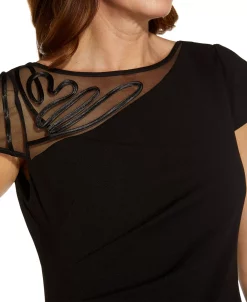 Adrianna Papell Soutache-Trim Asymmetrical Top -Anne Klein Sales Store 19982921 fpx