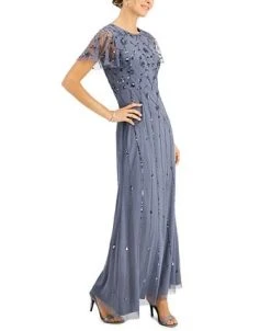 Papell Studio Flutter-Sleeve Embellished Gown -Anne Klein Sales Store 20154769 fpx