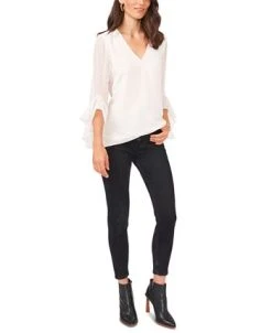 Vince Camuto Lip-Dot Bell-Sleeve Top 7 Vince Camuto Lip-Dot Bell-Sleeve Top -Anne Klein Sales Store 20195353 fpx