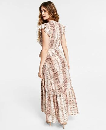 Bar III Snakeskin Print Wrap-Style Maxi Dress, Created For Macy's 2 Bar III Snakeskin Print Wrap-Style Maxi Dress, Created For Macy's - Image 2