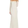 Adrianna Papell Embellished Off-The-Shoulder Gown