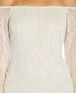 Adrianna Papell Embellished Off-The-Shoulder Gown 6 Adrianna Papell Embellished Off-The-Shoulder Gown -Anne Klein Sales Store 20251112 fpx