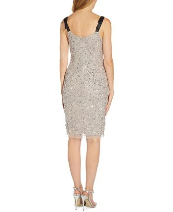 Adrianna Papell Embellished Cocktail Sheath Dress 2 Adrianna Papell Embellished Cocktail Sheath Dress - Image 2