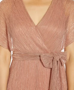 Adrianna Papell Flutter-Sleeved Surplice Jumpsuit -Anne Klein Sales Store 20292124 fpx