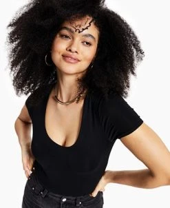 Bar III Short Sleeve Jersey Scoop-Neck Bodysuit, Created For Macy's -Anne Klein Sales Store 20316680 fpx