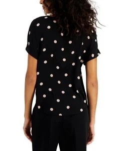 Anne Klein Polka-Dot Boat-Neck Blouse -Anne Klein Sales Store 20343770 fpx