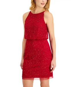 Papell Studio Halter Blouson Embellished Dress -Anne Klein Sales Store 20358795 fpx