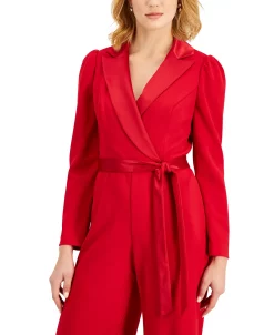 Adrianna Papell Notched-Collar Belted Jumpsuit -Anne Klein Sales Store 20358840 fpx