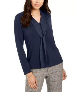 Charter Club Women's Tie Neck Top, Created For Macy's 14 Charter Club Women's Tie Neck Top, Created For Macy's -Anne Klein Sales Store 20375955 fpx