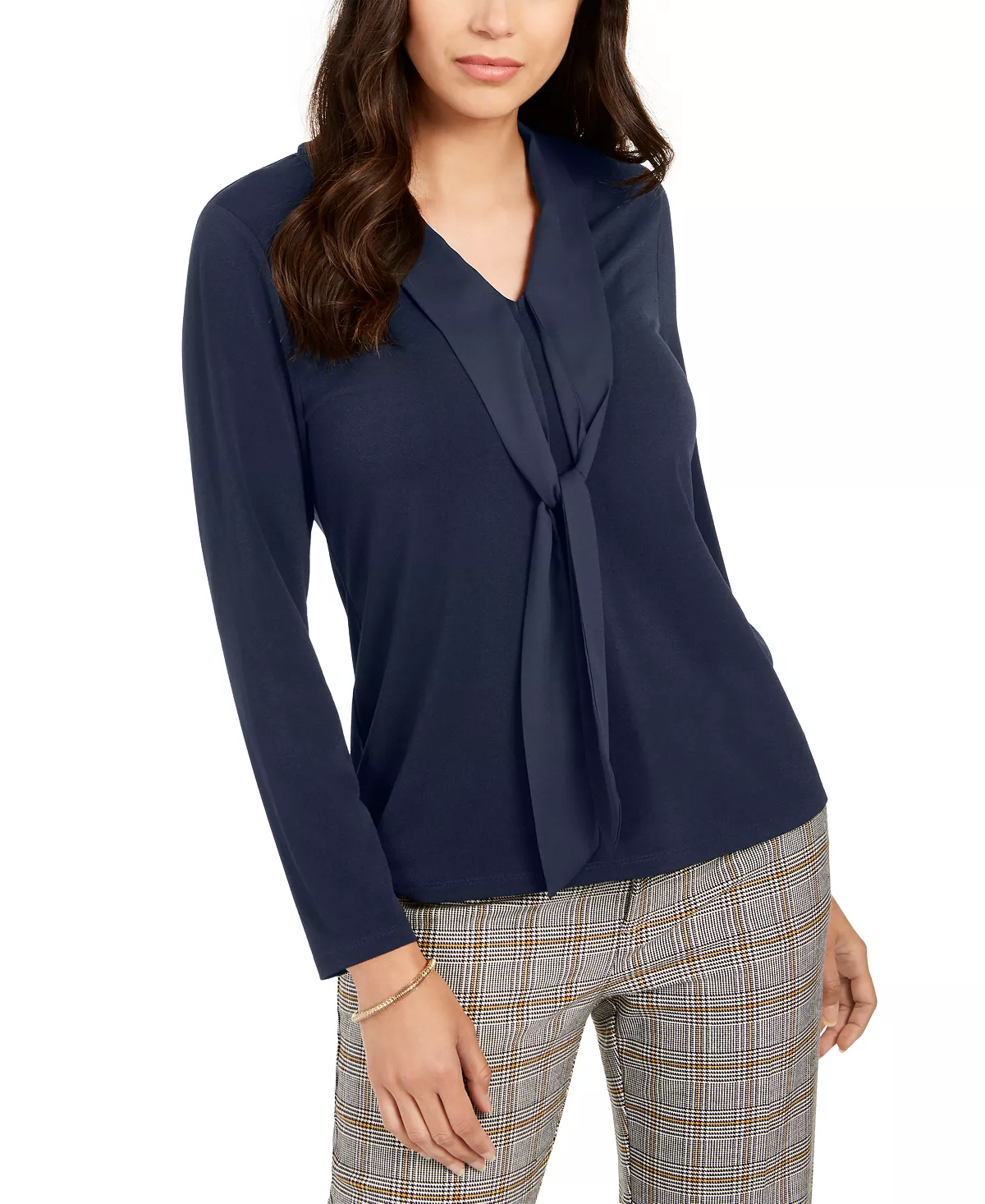 Charter Club Women's Tie Neck Top, Created For Macy's 7 Charter Club Women's Tie Neck Top, Created For Macy's - Image 7